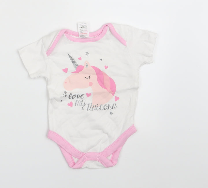 I Love my Unicorn Girls White Animal Print Romper One-Piece Size 6-9 Months - Unicorn