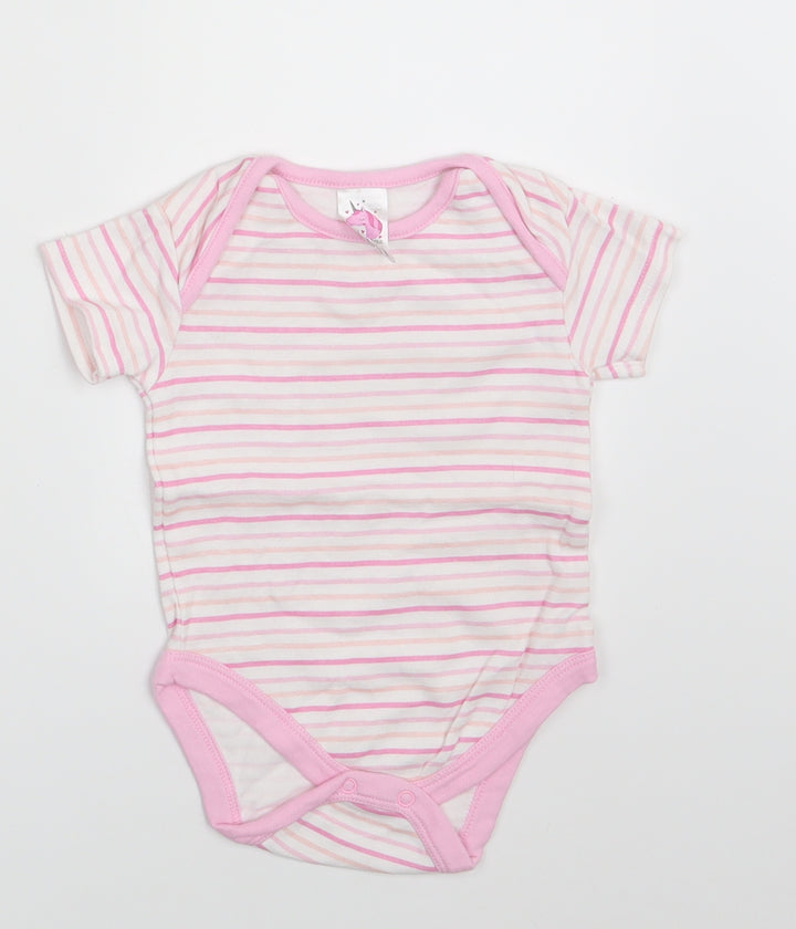 I Love my Unicorn Girls Pink Striped  Romper One-Piece Size 6-9 Months