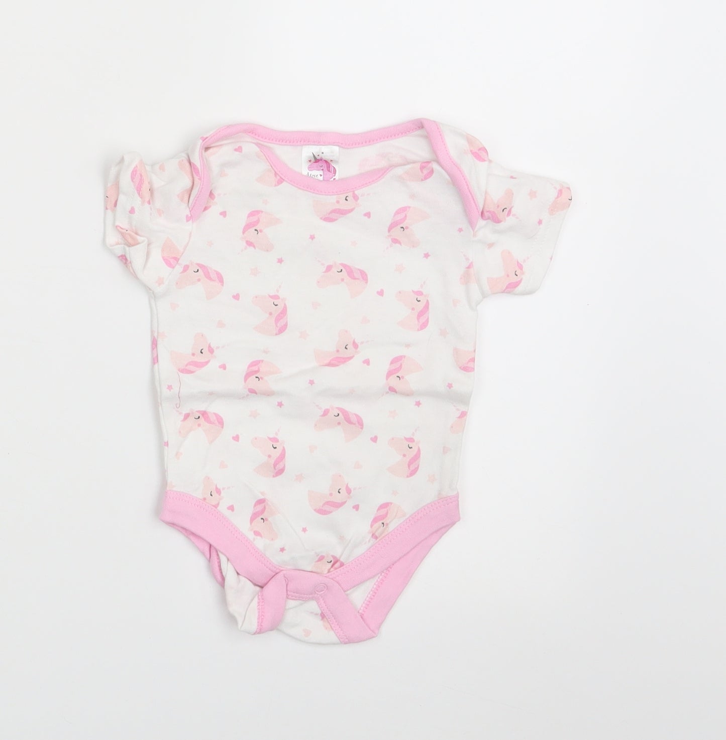 I Love my Unicorn Girls White Animal Print  Romper One-Piece Size 6-9 Months