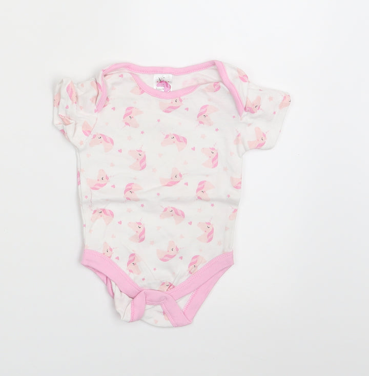 I Love my Unicorn Girls White Animal Print  Romper One-Piece Size 6-9 Months