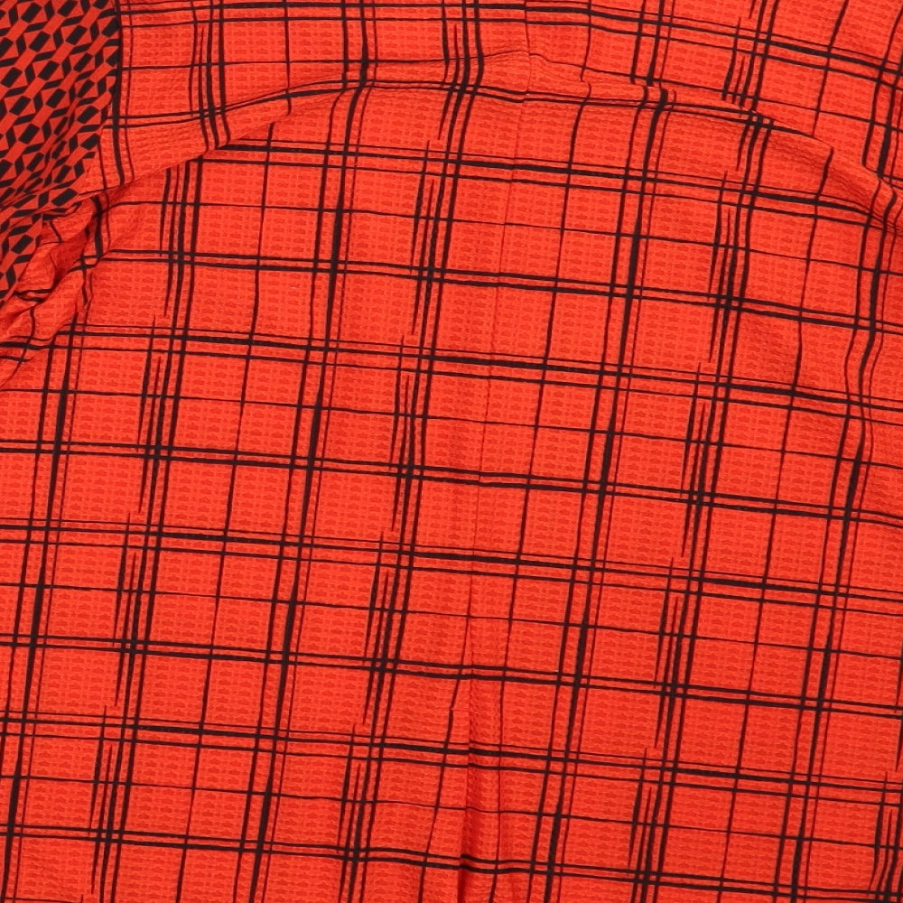 NEXT Womens Orange Geometric  Basic Blouse Size 14