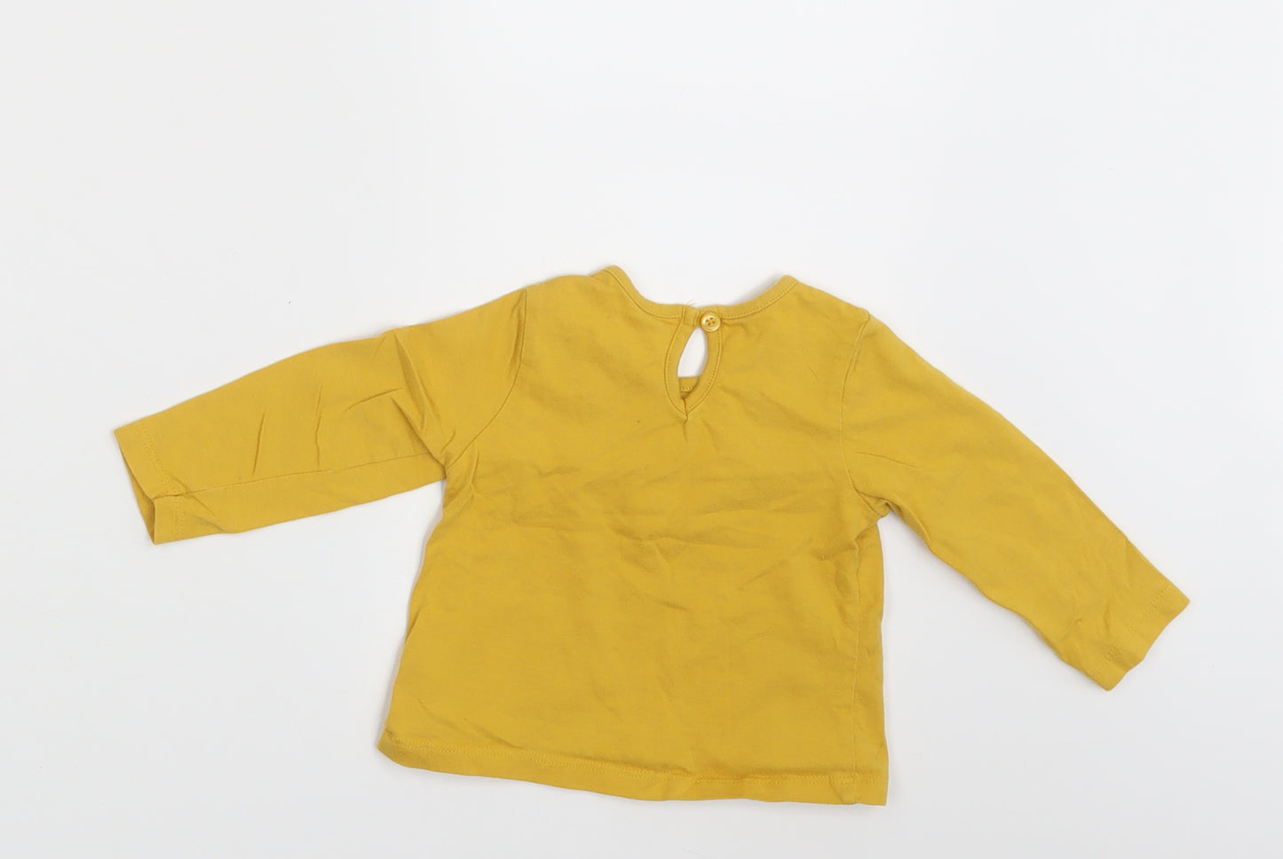 Primark Girls Yellow Floral  Basic T-Shirt Size 3-6 Months