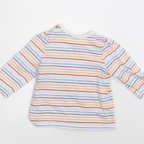 Nutmeg Girls Multicoloured Striped  Basic T-Shirt Size 3-6 Months  - Kind is cool