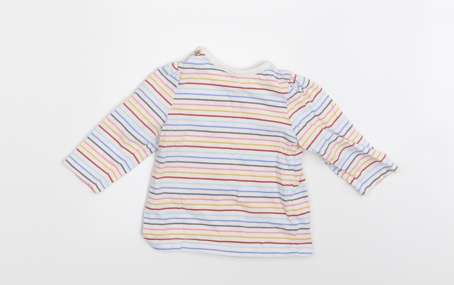 Nutmeg Girls Multicoloured Striped  Basic T-Shirt Size 3-6 Months  - Kind is cool
