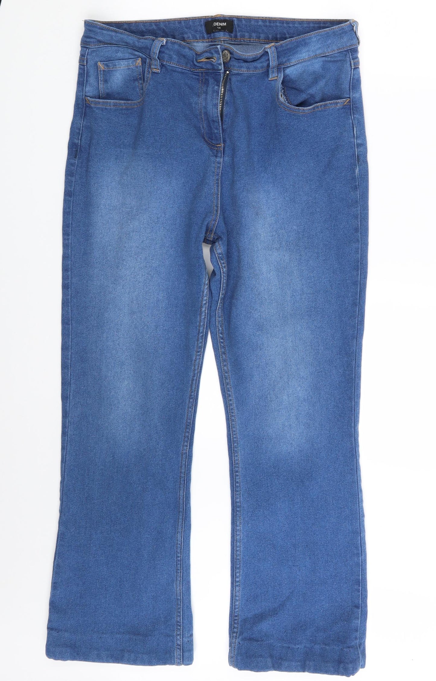 Papaya Womens Blue  Denim Bootcut Jeans Size 14 L26 in