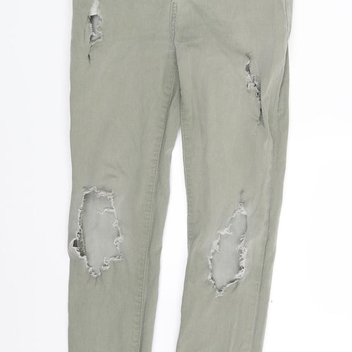 New Look Womens Green  Denim Skinny Jeans Size 10 L26 in