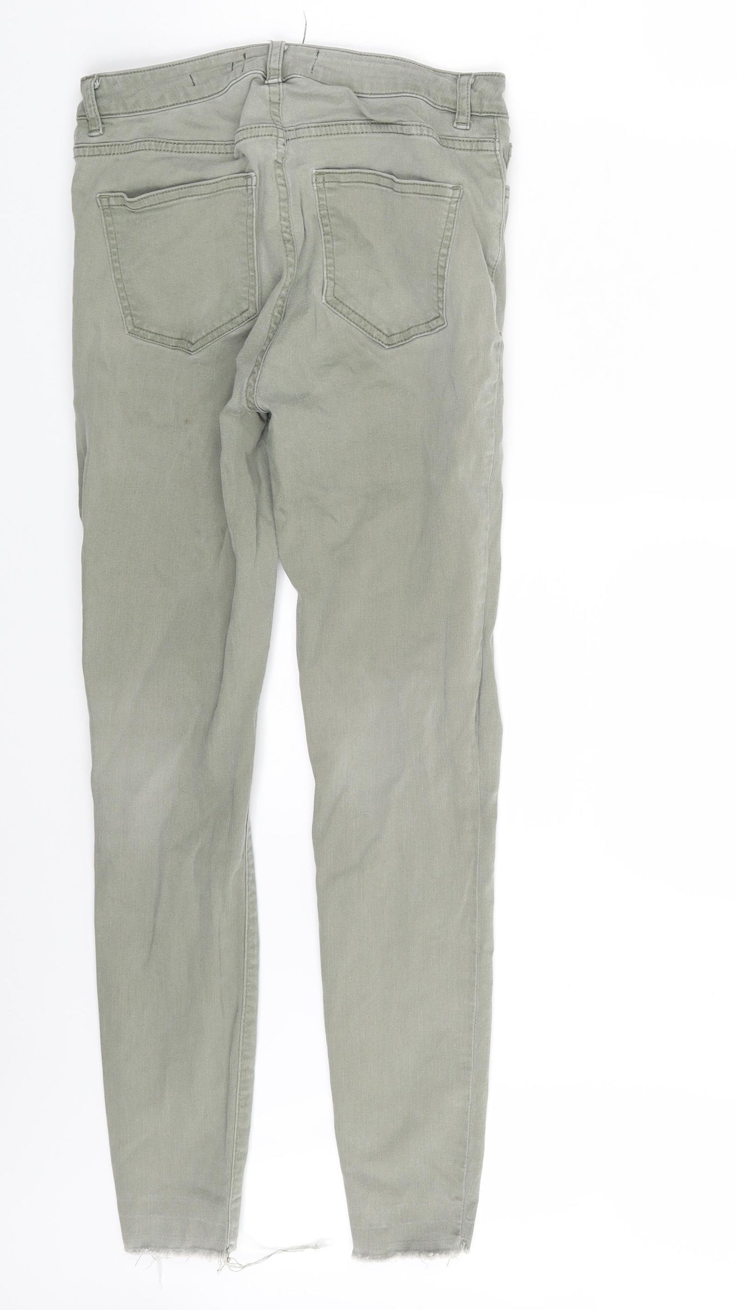 New Look Womens Green  Denim Skinny Jeans Size 10 L26 in