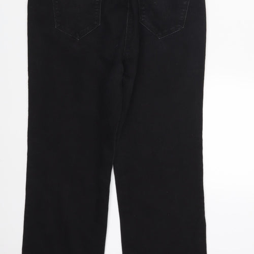 Bonmarché Womens Black  Denim Straight Jeans Size 12 L26 in