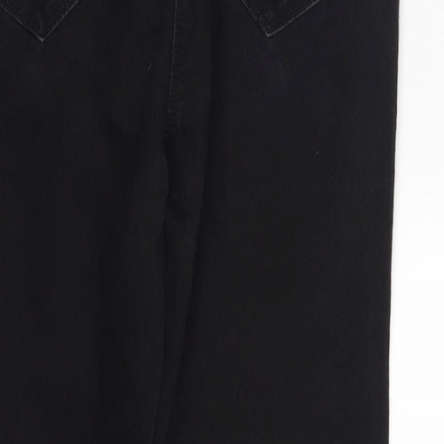 Bonmarché Womens Black  Denim Straight Jeans Size 12 L26 in
