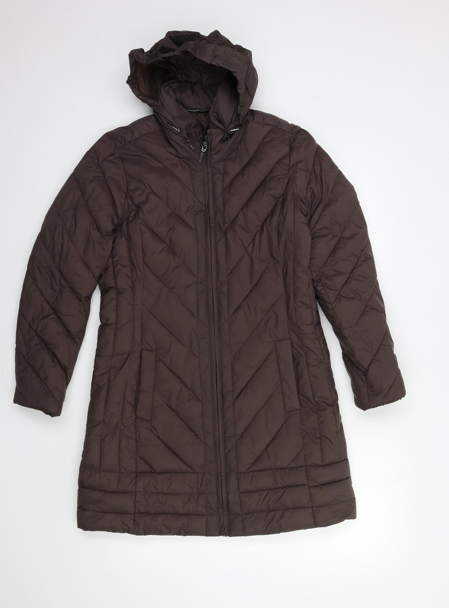 Bonmarché Womens Brown   Puffer Jacket Coat Size 10
