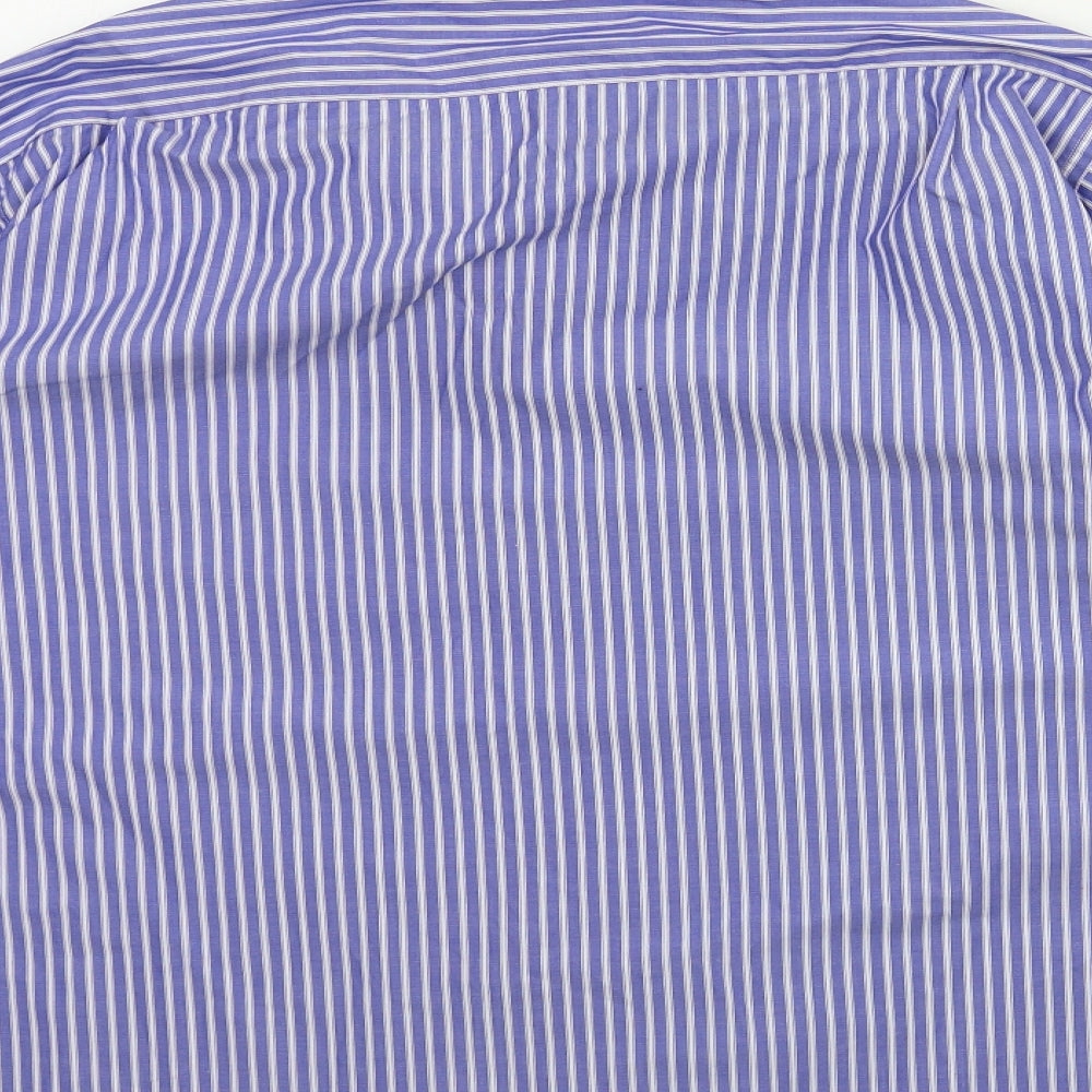 St Michael  Mens Blue Striped   Dress Shirt Size 15