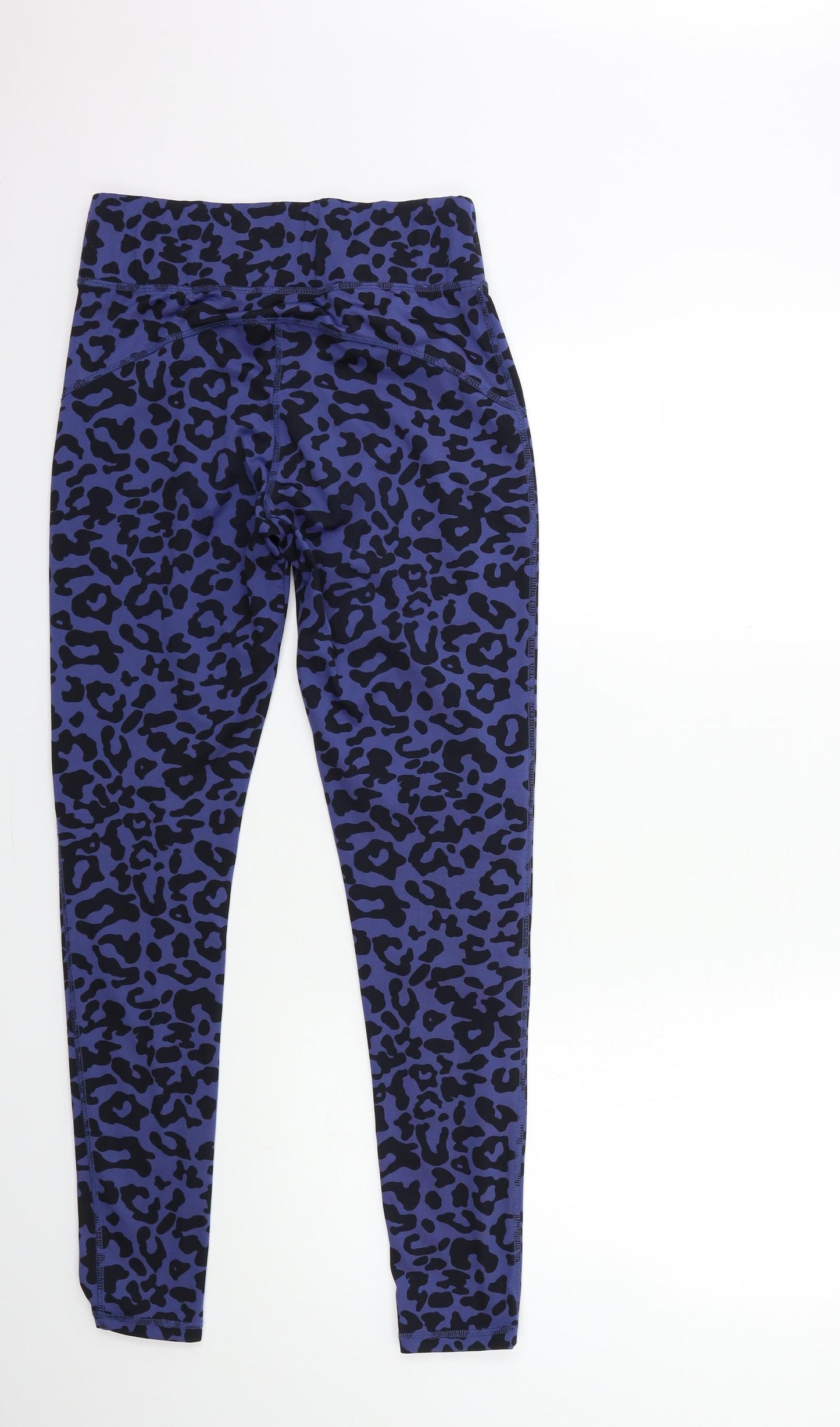 New Look Womens Blue Animal Print  Compression Leggings Size M L29 in