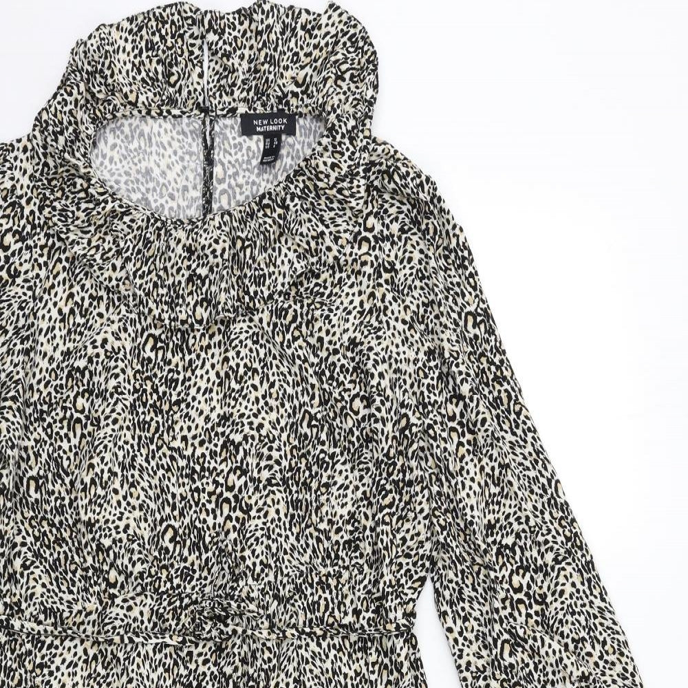 New Look Womens Beige Animal Print  Shift  Size 12