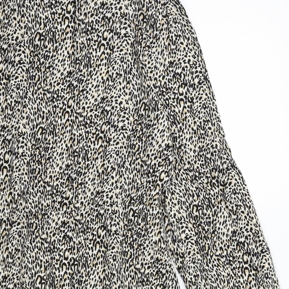 New Look Womens Beige Animal Print  Shift  Size 12