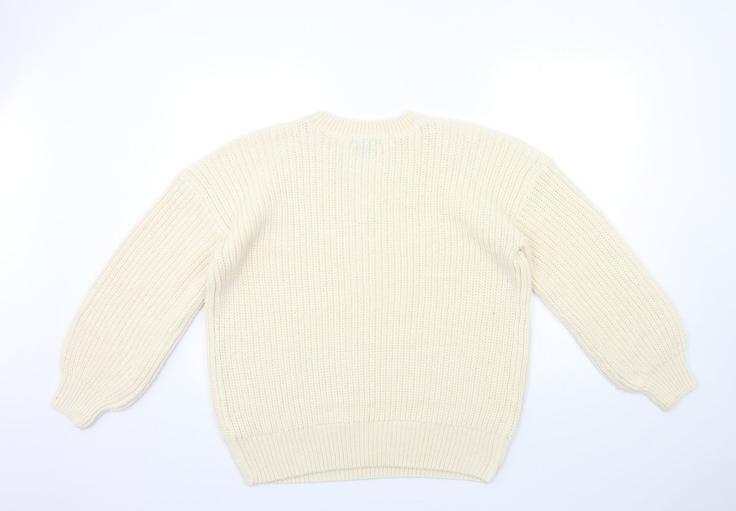 New Look Womens Beige  Knit Pullover Jumper Size M