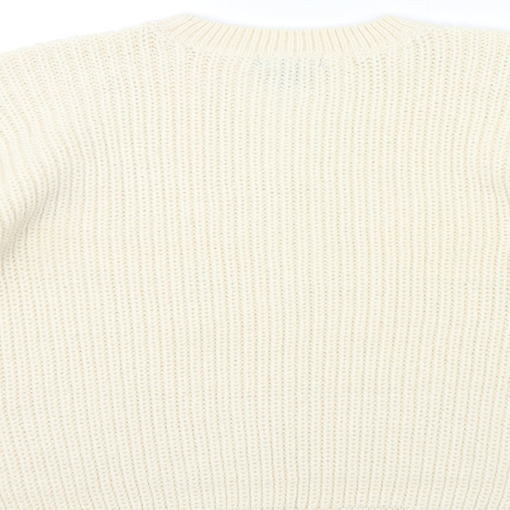 New Look Womens Beige  Knit Pullover Jumper Size M