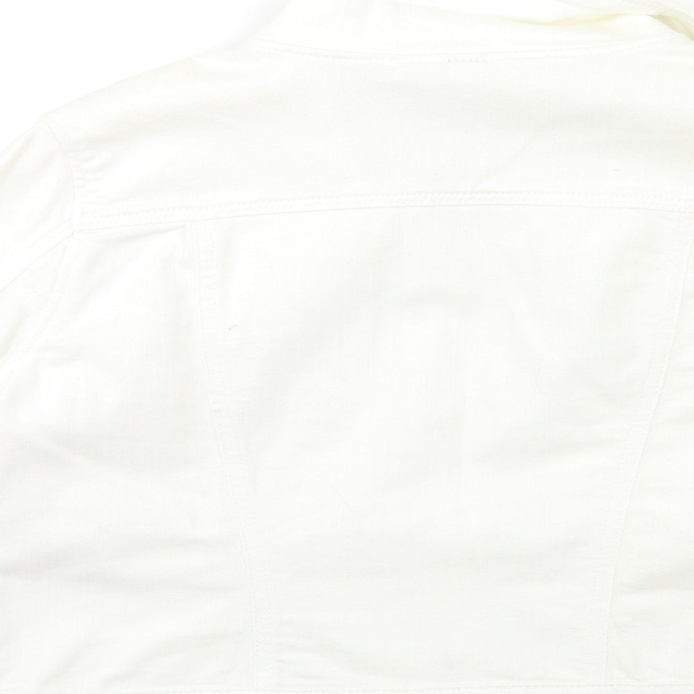 Wallis Womens White  Denim Jacket  Size 14