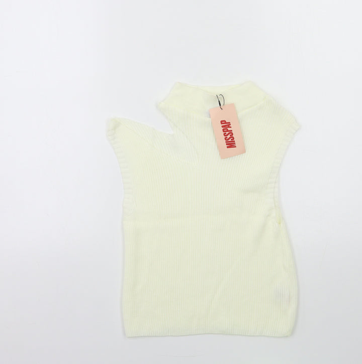 Misspap Womens White   Pullover Jumper Size 10