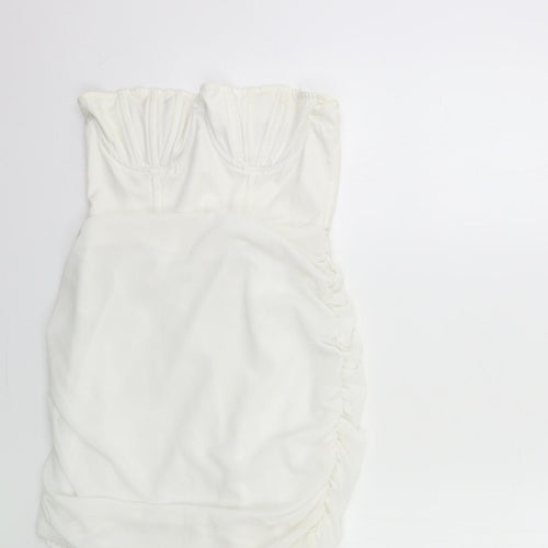 PRETTYLITTLETHING Womens White   Bodycon  Size 8