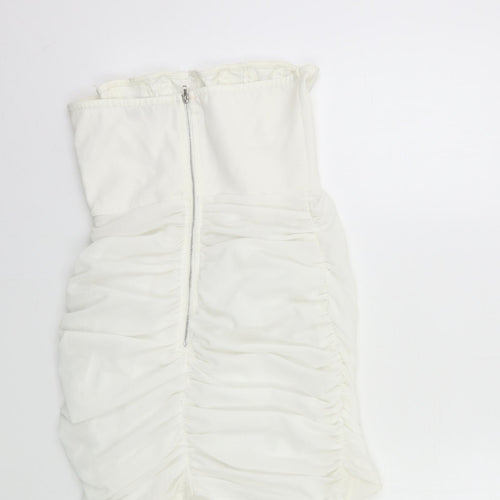 PRETTYLITTLETHING Womens White   Bodycon  Size 8