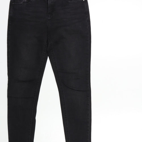 Denim & Co. Womens Black  Denim Skinny Jeans Size 10 L28 in