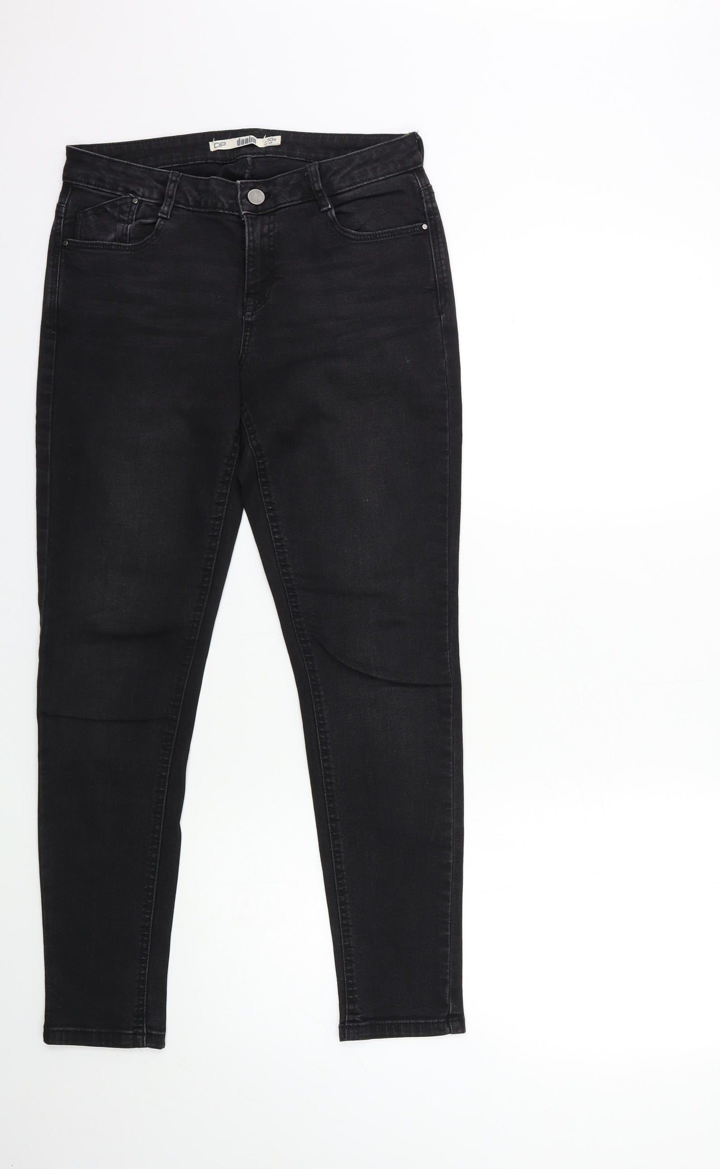 Denim & Co. Womens Black  Denim Skinny Jeans Size 10 L28 in