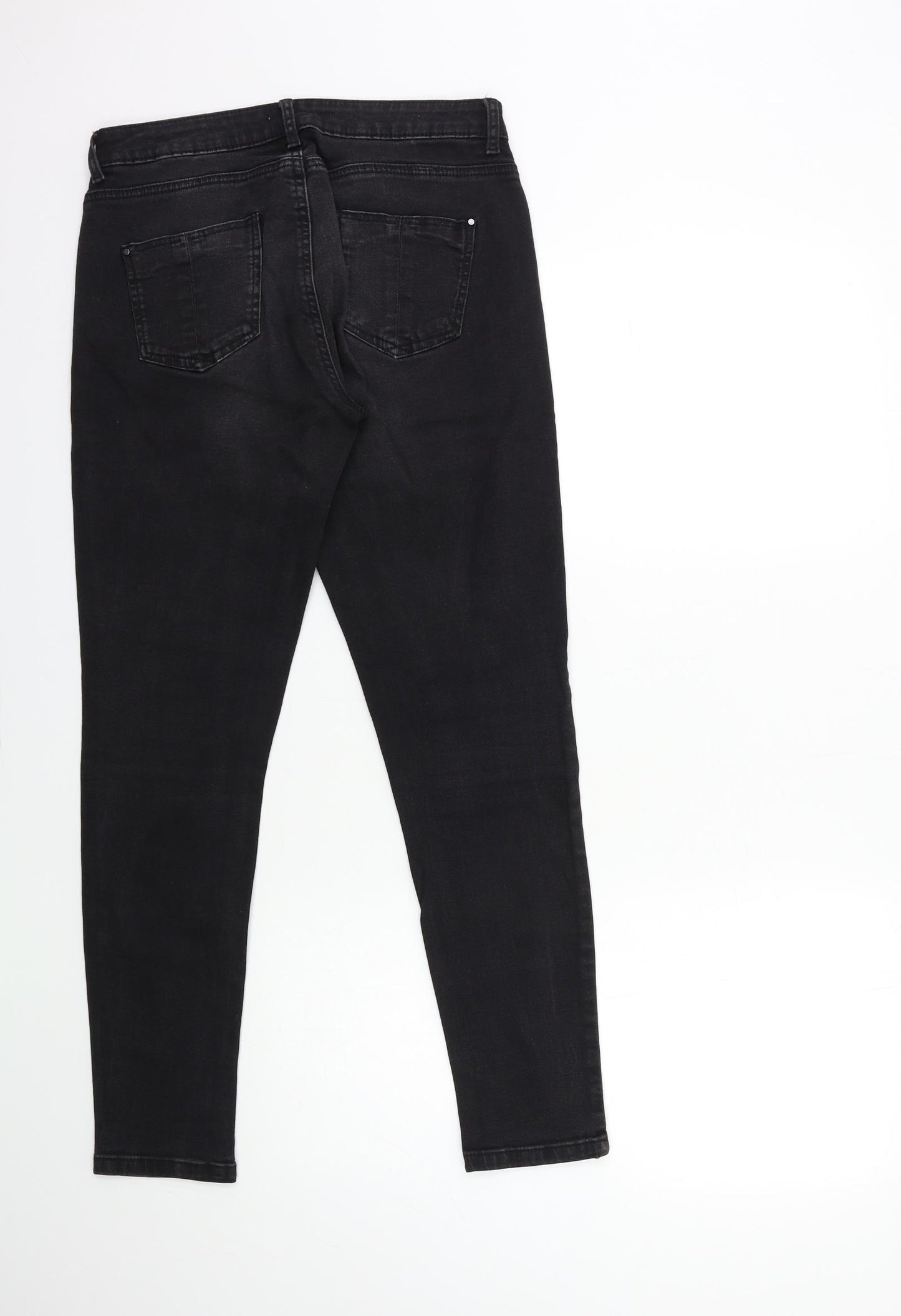 Denim & Co. Womens Black  Denim Skinny Jeans Size 10 L28 in