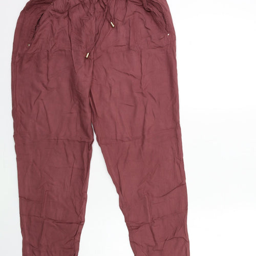 New Look Womens Red   Trousers  Size 10 L27 in