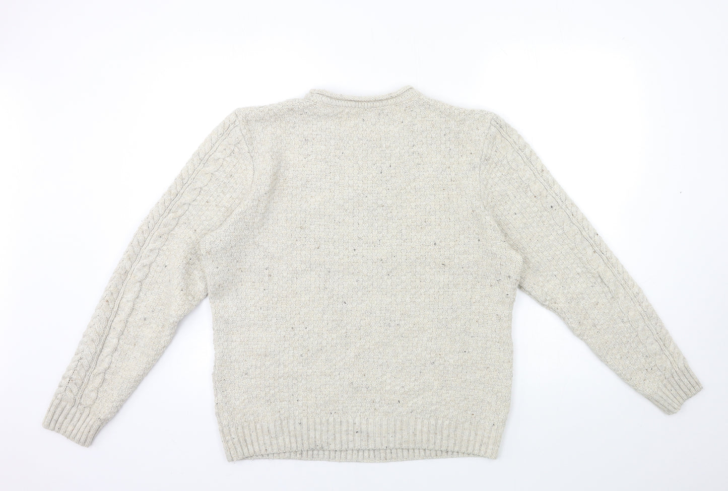 River Island Mens Beige  Knit Pullover Jumper Size M