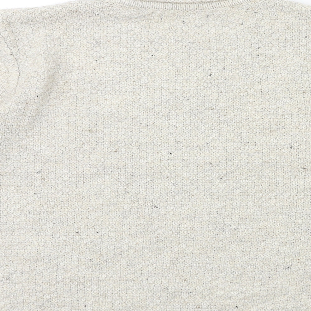 River Island Mens Beige  Knit Pullover Jumper Size M