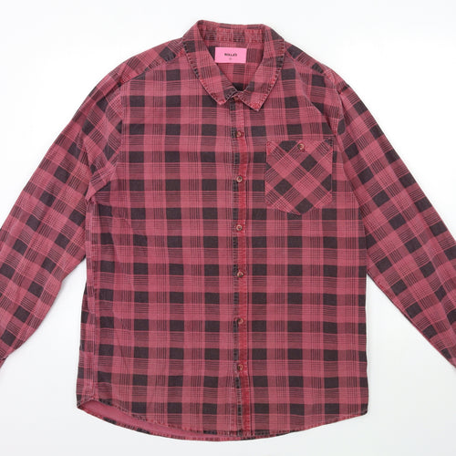 rolla's Mens Red Check   Button-Up Size M