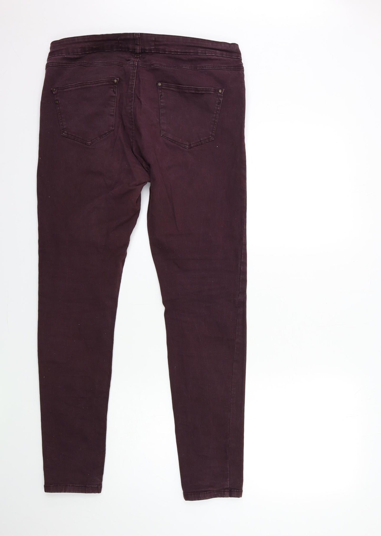 New Look Womens Red  Denim Skinny Jeans Size 16 L29 in