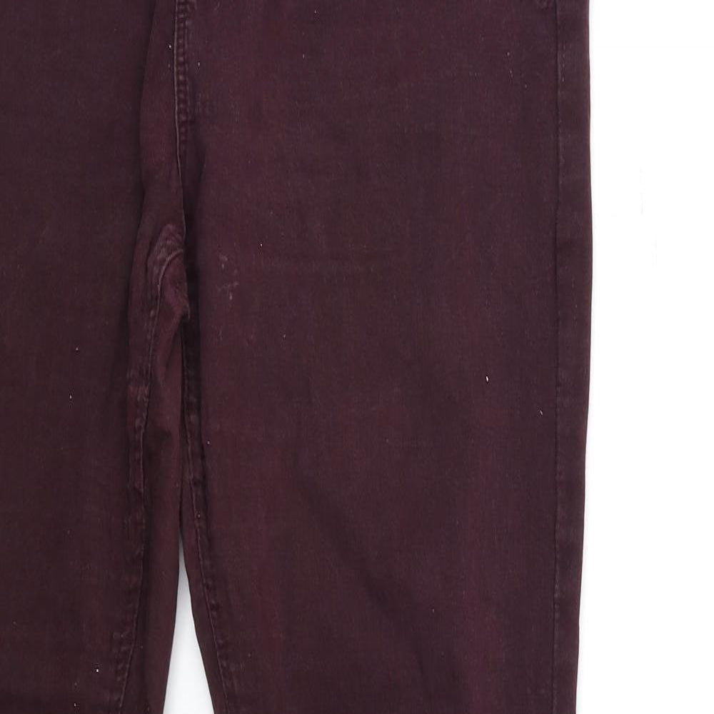 New Look Womens Red  Denim Skinny Jeans Size 16 L29 in