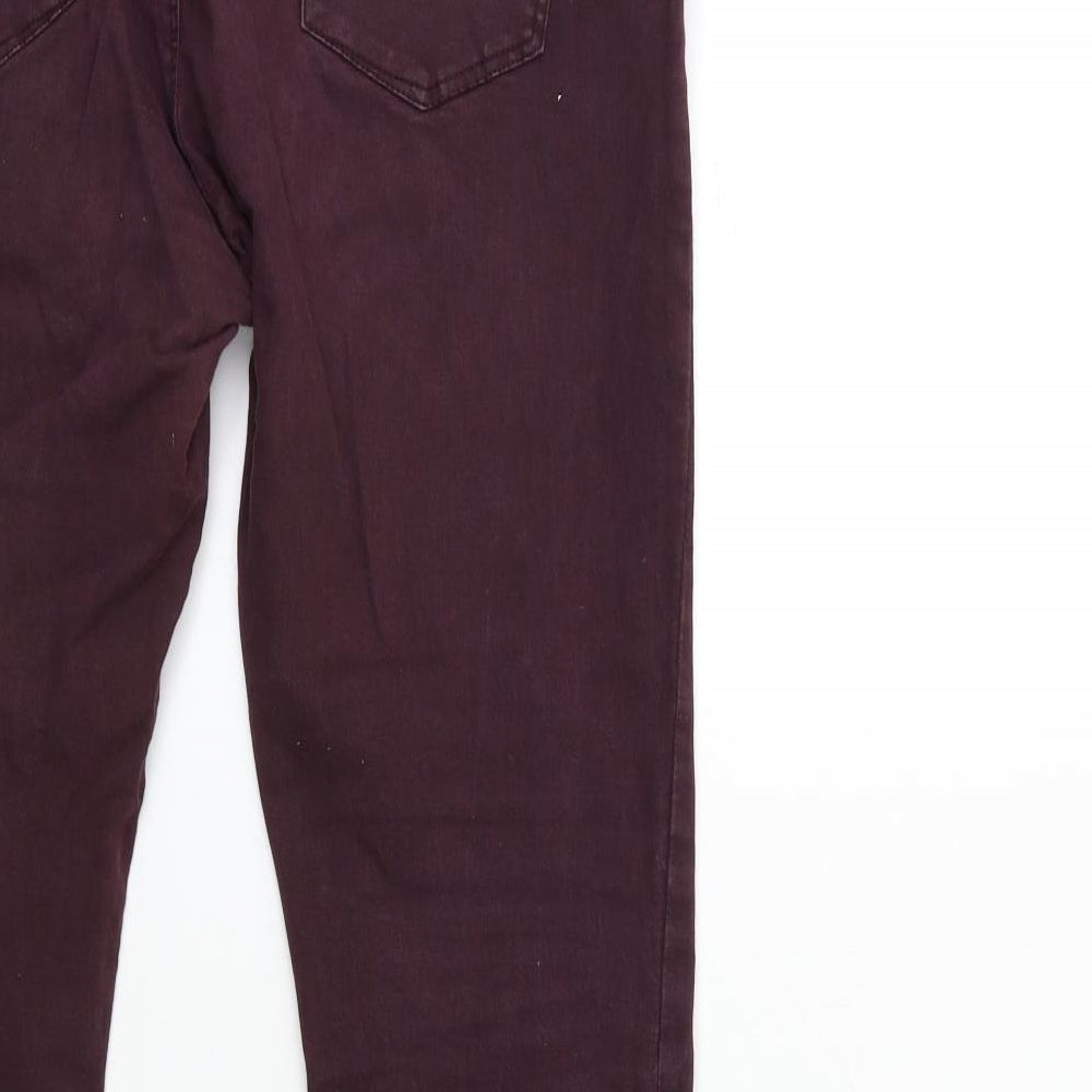 New Look Womens Red  Denim Skinny Jeans Size 16 L29 in