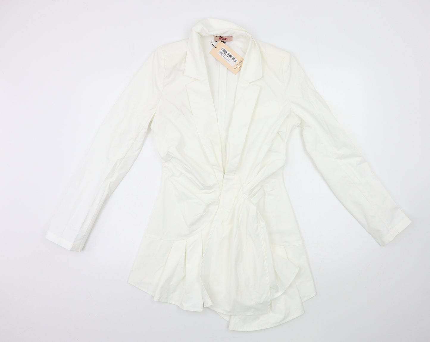 Misspap Womens White   Shirt Dress  Size 10