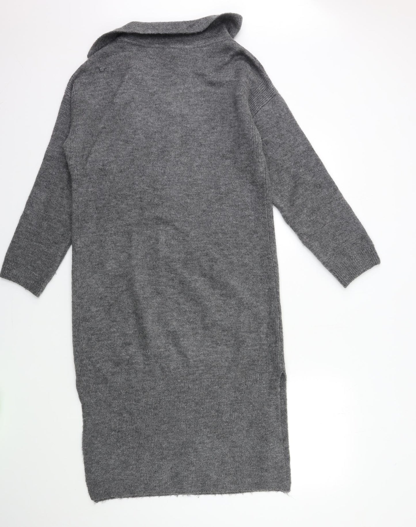 F&F Womens Grey  Knit Jumper Dress  Size 10