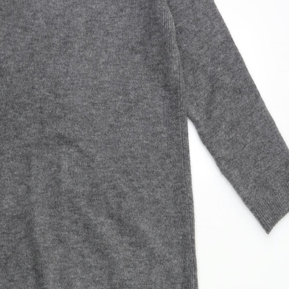 F&F Womens Grey  Knit Jumper Dress  Size 10