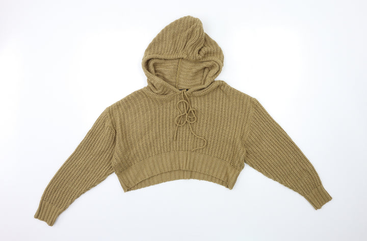 PRETTYLITTLETHING Womens Brown  Knit Pullover Jumper Size S