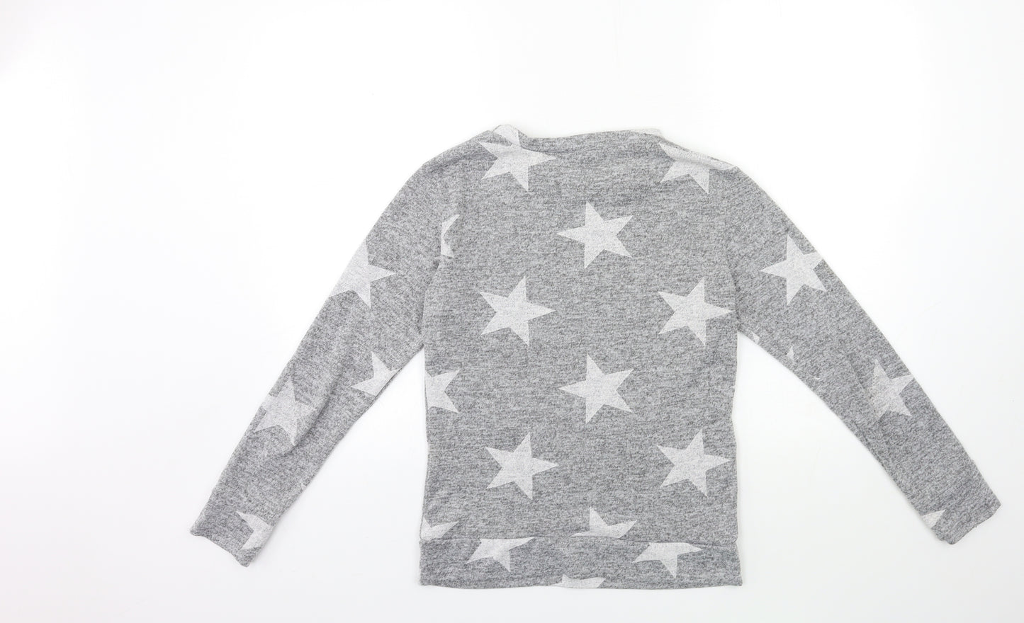 miss funky Womens Grey  Knit Pullover Jumper Size S