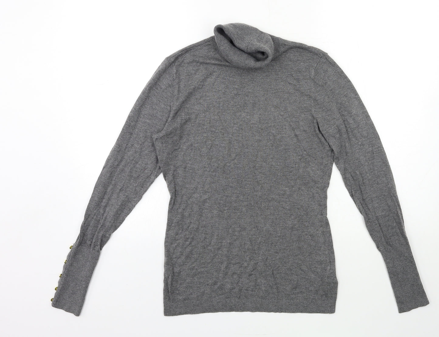 H&M Womens Grey  Knit Pullover Jumper Size S