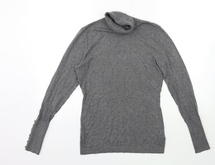 H&M Womens Grey  Knit Pullover Jumper Size S