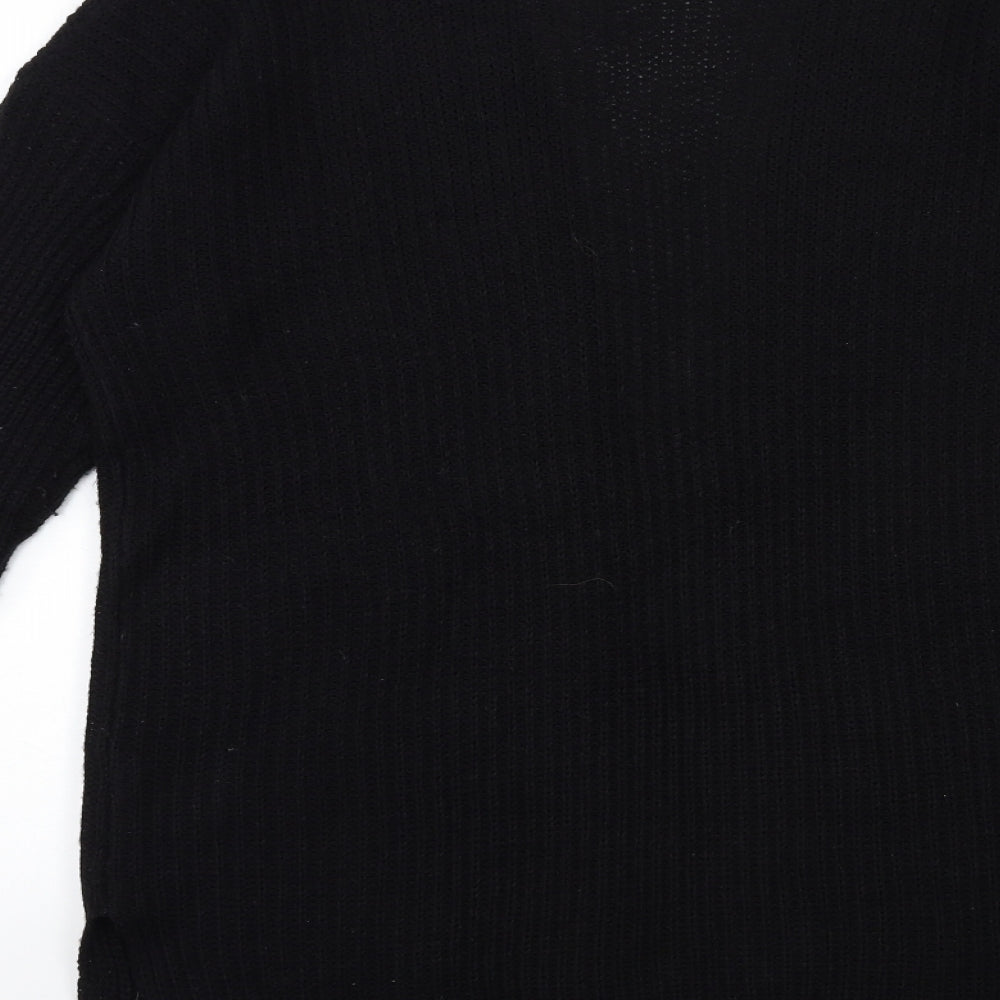 Brave Soul Womens Black  Knit Cardigan Jumper Size L
