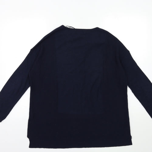 Topshop Womens Blue  Knit Pullover Jumper Size 8