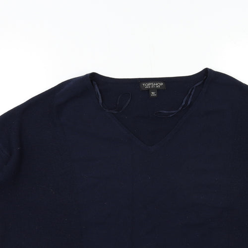 Topshop Womens Blue  Knit Pullover Jumper Size 8