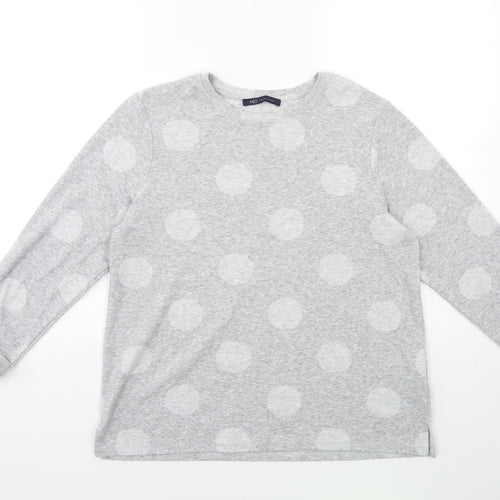 Marks and Spencer Womens Grey Polka Dot Knit Pullover Jumper Size 14