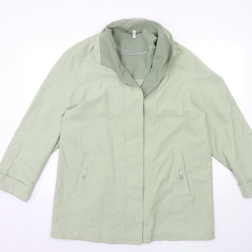 SUMMER TREND Womens Green   Overcoat Coat Size 14