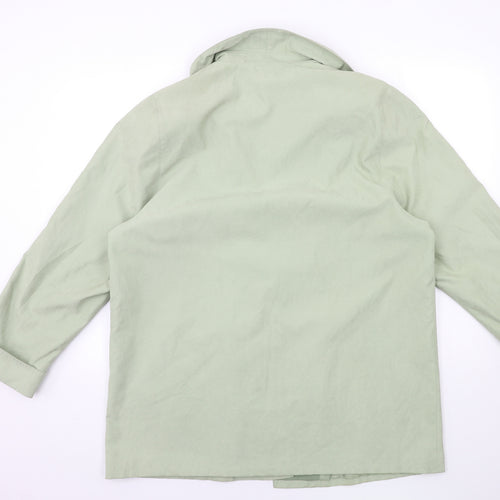 SUMMER TREND Womens Green   Overcoat Coat Size 14