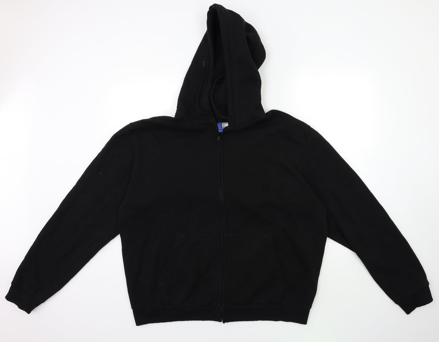 H&M Mens Black   Full Zip Hoodie Size XL