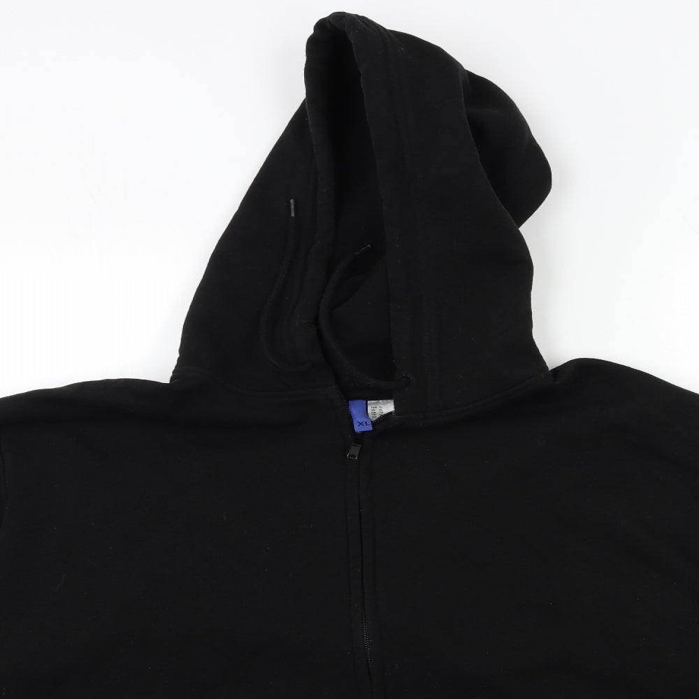 H&M Mens Black   Full Zip Hoodie Size XL
