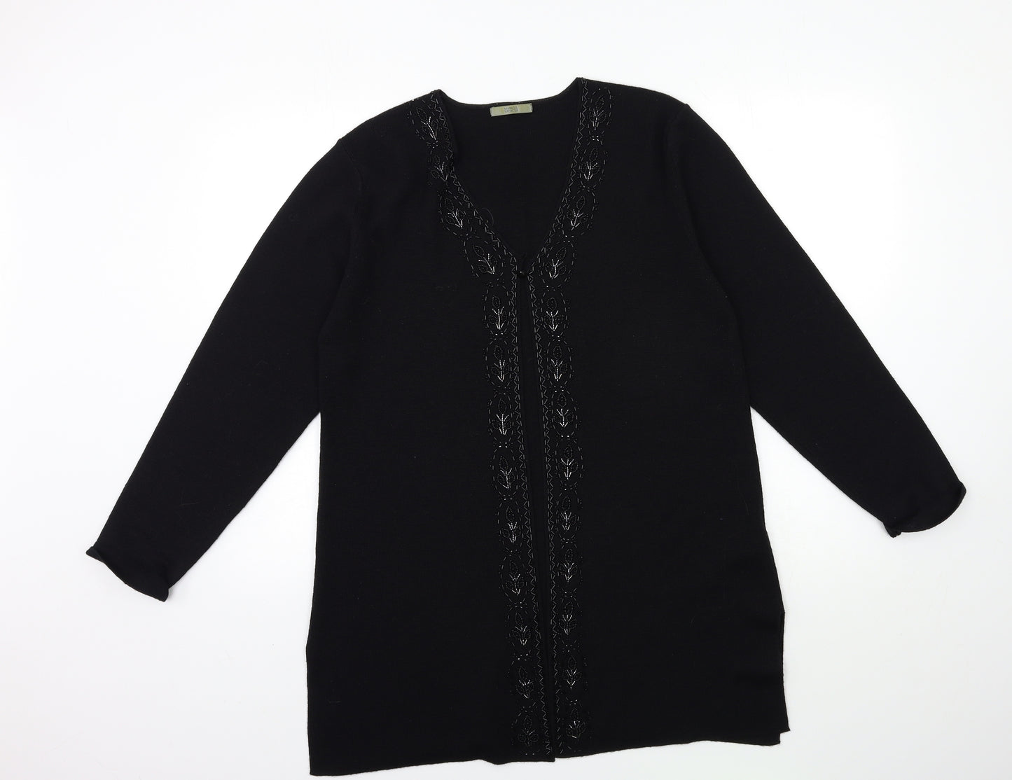 Marks and Spencer Womens Black  Knit Cardigan Jumper Size 16